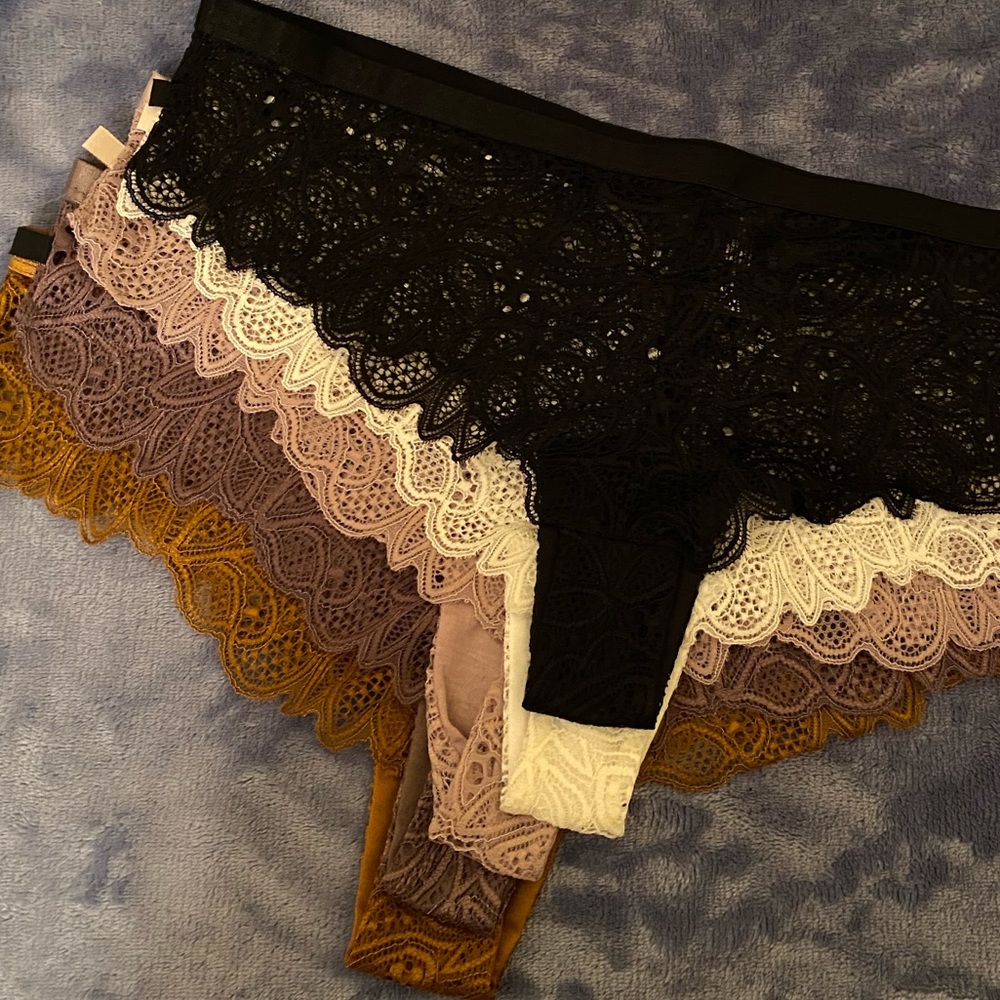 NWT Beautiful Luxe sexy 5 lace pantie set - Picture 3 of 5